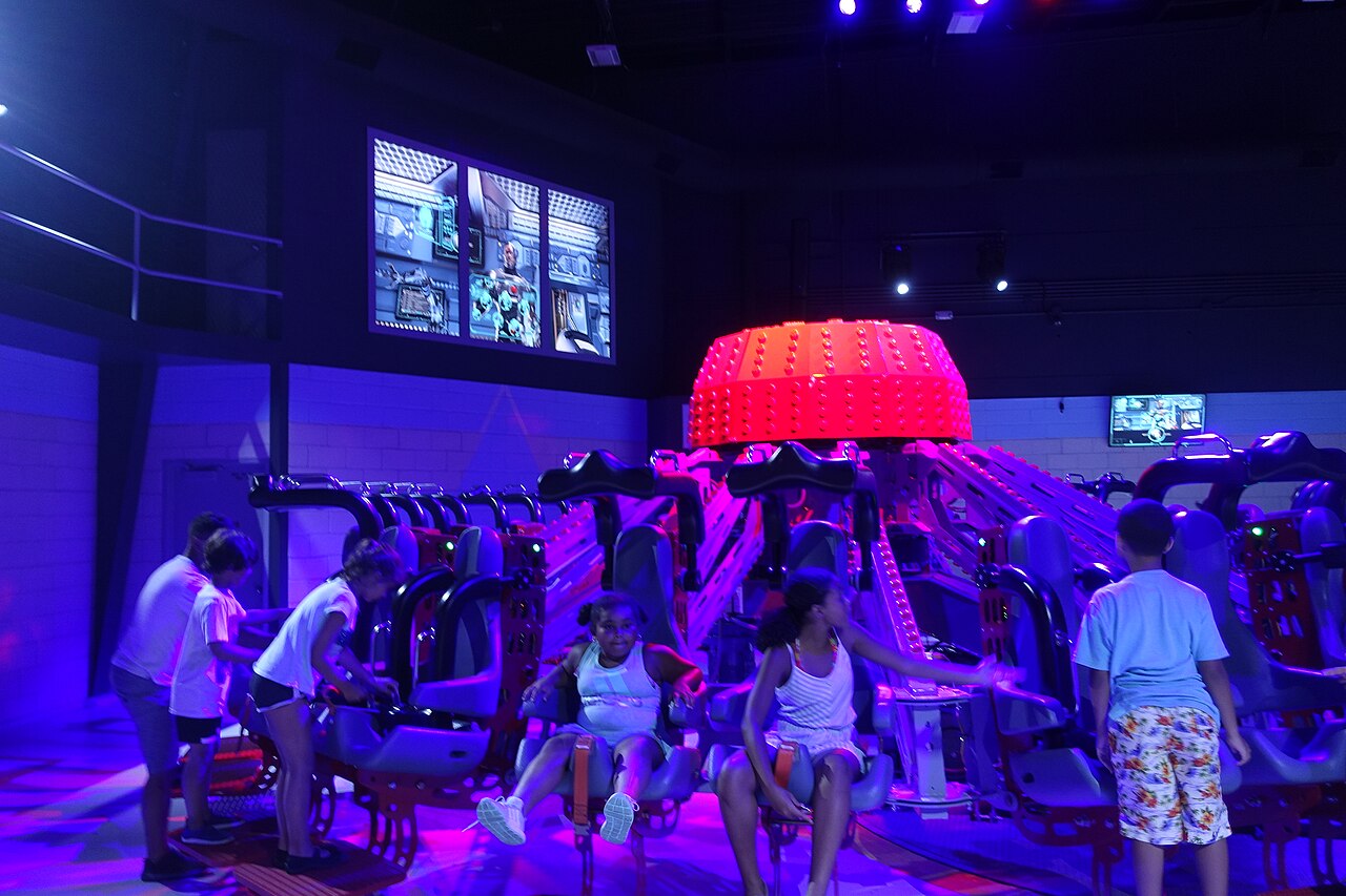 Cyborg Hyper Drive themed ride inside Warner Bros World Abu Dhabi